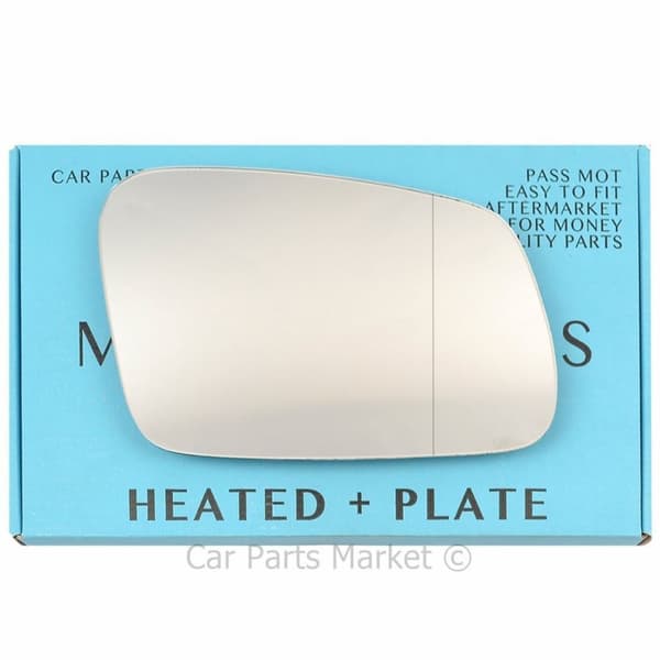 Right Side Wide Angle Wing Mirror Glass For Rover 200 1990-1995 Heated + Plate
