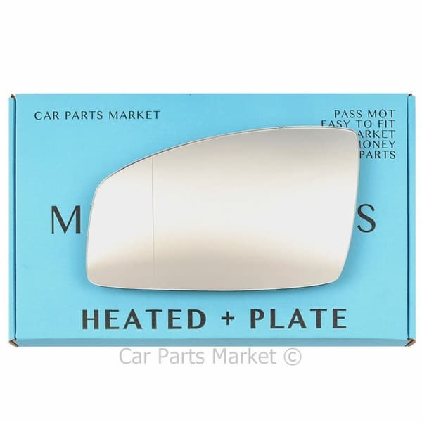 For Renault Espace 03-09 Left Side Aspheric Electric Wing Mirror Glass w/ Plate