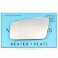 Miniatyrbillede 1 af 2: For Audi 100 200 82-91 Left Aspheric Electric Wing Door Mirror Glass with Plate