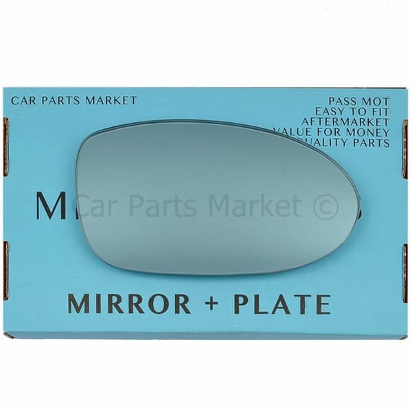 For BMW M5 98-03 Right Driver Side Blue Wing Mirror Glass with Plate