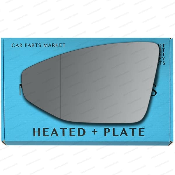 Left Passenger Side Wide Angle Mirror Glass For Audi A6 2018-2023 Heated Plate
