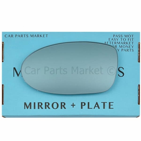 For BMW M5 98-03 Left Passenger Side Blue Wing Mirror Glass with Plate