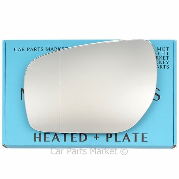 For Renault Koleos 07-16 Left Side Aspheric Electric Wing Mirror Glass w/ Plate