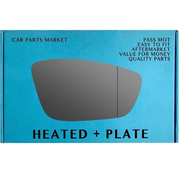 Right Driver Side Wide Angle Mirror Glass For Peugeot 508 2018-2022 Heated Plate
