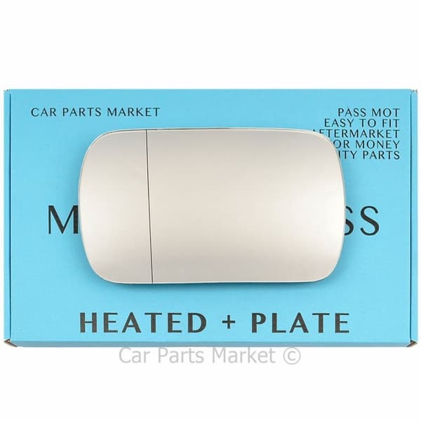 Left Wide Angle Wing Door Mirror Glass For Alfa Romeo 164 Super Heated +Plate