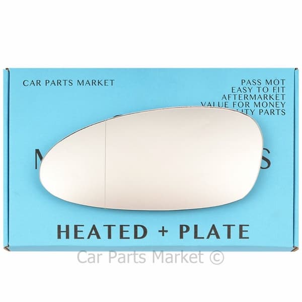 Left Side Wide Angle Wing Mirror Glass For Porsche boxster 04-09 Heated + Plate