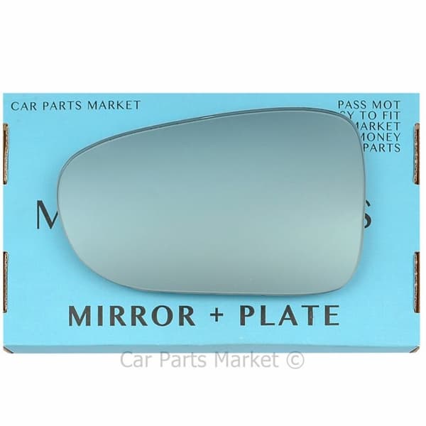 For Ford Galaxy 95-06 Left Side Flat Blue Wing Door Mirror Glass with Plate