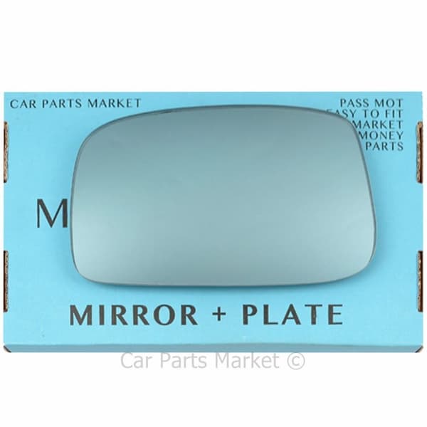 For Fiat Ulysse 02-11 Left Passenger Side Flat Blue Wing Mirror Glass with Plate