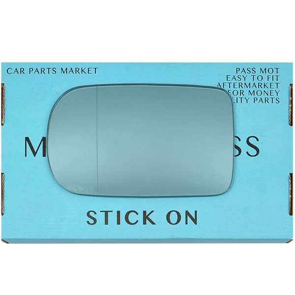 Left Side wide Angle BLUE Mirror Glass For BMW 5 Series E39 95-03 power folding