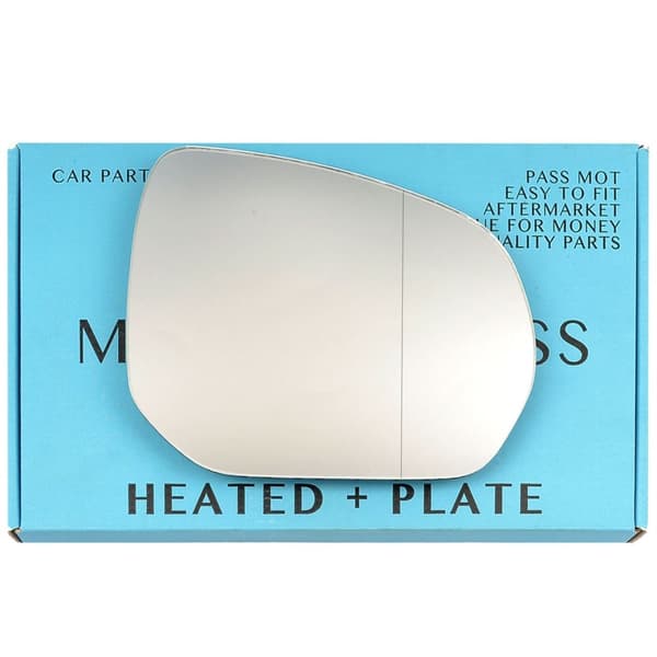 Right Side Wide Angle Wing Mirror Glass For Peugeot 3008 2009-16 Heated + Plate
