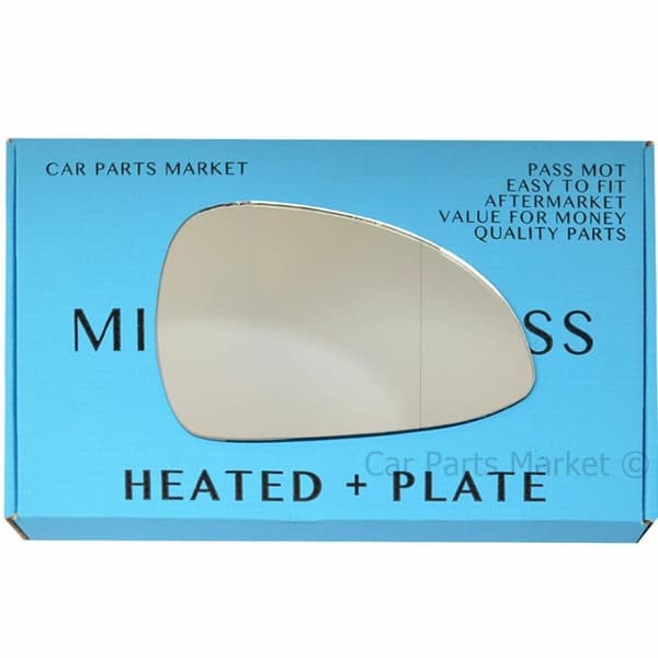 For Porsche 991 2012-19 Right Aspheric Electric Wing Mirror Glass +Plate