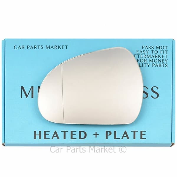 Left Side Wide Angle Wing Mirror Glass For Peugeot 207 2006-2012 Heated + Plate