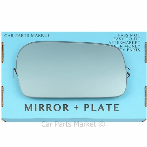 For Audi 100 91-94 Right Driver Side blue Flat Wing Door Mirror Glass Plate