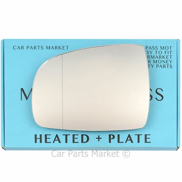 Left Side Wide Angle Wing Mirror Glass For Nissan Note 2006-2013 Heated + Plate