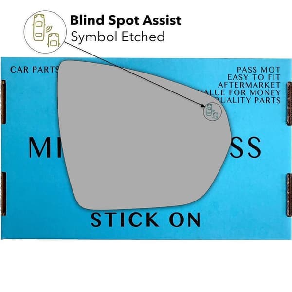 Right Driver Side BSA BSM Wing Mirror Glass For Vauxhall Grandland X 2017-2023