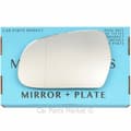 Miniatyrbilde 1 av 2: For Audi A4 2010-2015 Left Passenger Side Aspheric Wing Mirror Glass with Plate