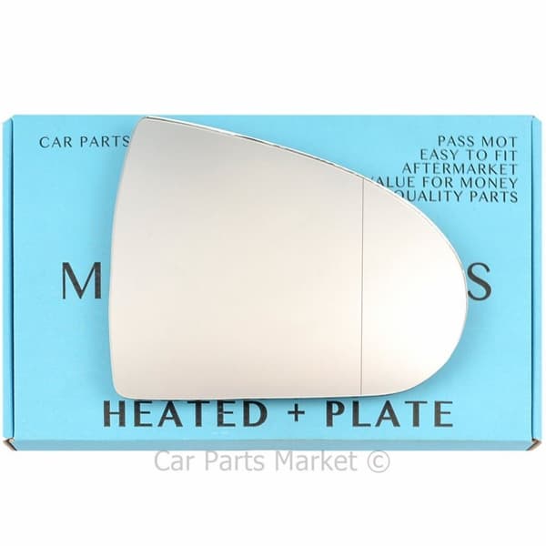 Right Side Wide Angle Wing Mirror Glass For Mitsubishi Colt 04-12 Heated + Plate