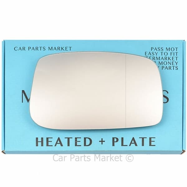 For Fiat Ulysse 02-11 Right Driver Aspheric Electric Wing Mirror Glass w/ Plate