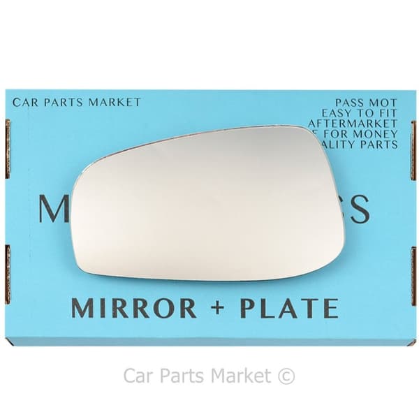 Left Side Convex Wing Door Mirror Glass For Aston Martin DB9 04-12 + Plate