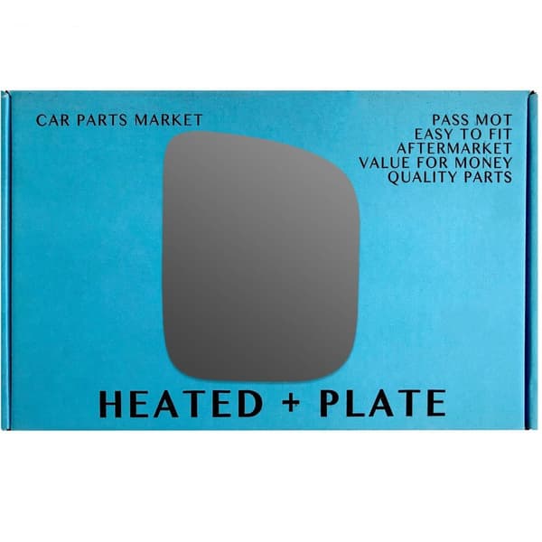 For London Taxi LEVC 2017-2023 Right Side Electric Wing Mirror Glass with Plate