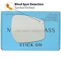 Miniatyrbilde 1 av 2: Right Side Replacement BSD BSM Wing Mirror Glass For Nissan Note 2013-2017