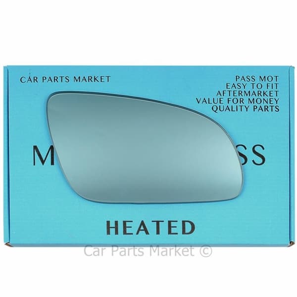 For Audi A8 03-07 Right Driver Side Electric Blue Wing Door Mirror Glass