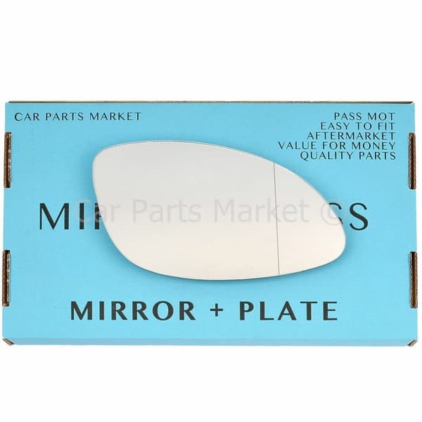 For Vauxhall Vectra 95-99 Right Aspheric Wing Door Mirror Glass with Plate