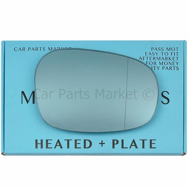 Right Blue Wide Angle Mirror Glass For BMW 3 Series 08-12 Heated +Plate