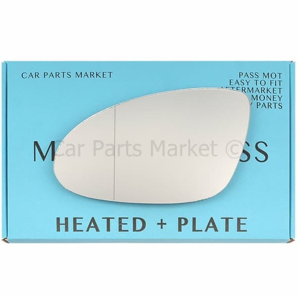 For Mercedes CLS 2004-08 Left Side Aspheric Electric Wing Mirror Glass +Plate