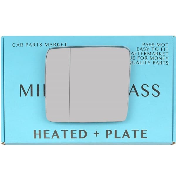 For Mercedes E-Class W124 83-95 Left Side Aspheric Electric Mirror Glass +Plate