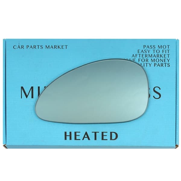 Left Side blue Flat Wing Door Mirror Glass For Citroen C4 2004-2009 Heated