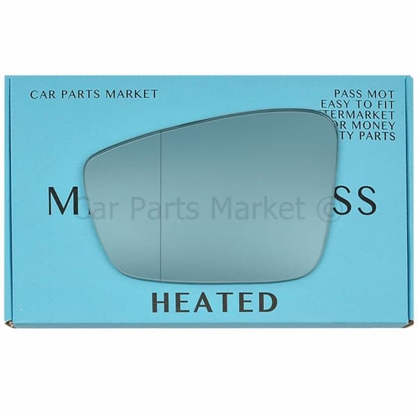 For Skoda Citigo 12-17 Left Passenger Aspheric Electric Blue Wing Mirror Glass