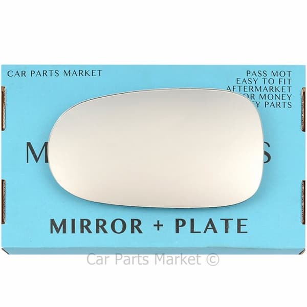 Left Side Wing Door Mirror Glass For Nissan Almera 2000-2006 + Plate