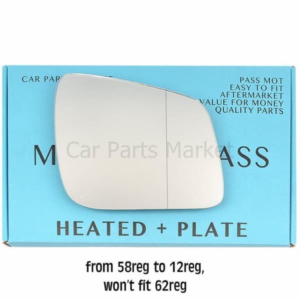 For Mercedes A-Class 08-12 Right Aspheric Electric Mirror Glass +Plate
