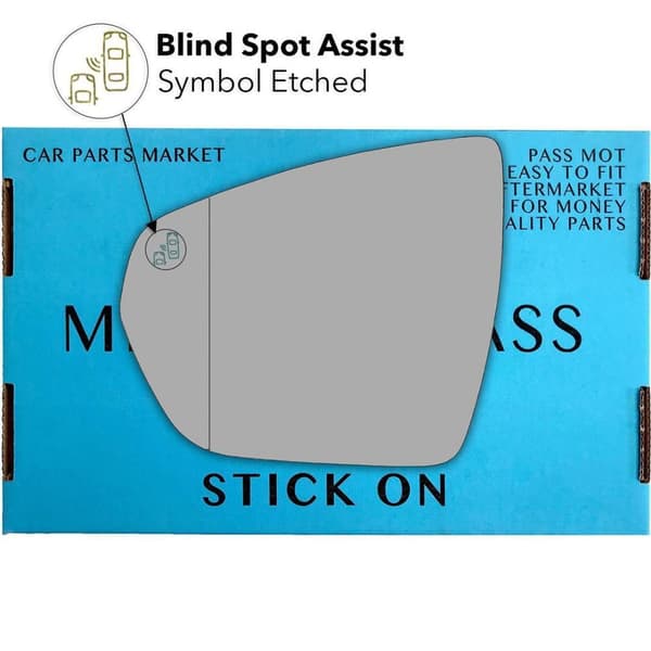 Left Side Wide Angle BSA BSM Wing Mirror Glass Vauxhall Grandland X 2017-2023