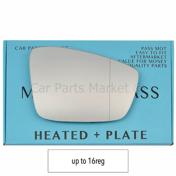 For VW UP 2011-2016 up to 16reg Right Side Aspheric Electric Mirror Glass Plate