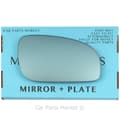 Miniatyrbillede 1 af 2: Right Side blue Flat Wing Door Mirror Glass For Volvo s60 1999-2003 +Plate
