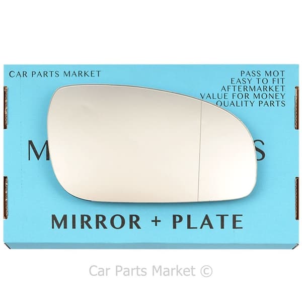 Right Driver Side Wide Angle Wing Door Mirror Glass For Volvo v70 2000-03 +Plate