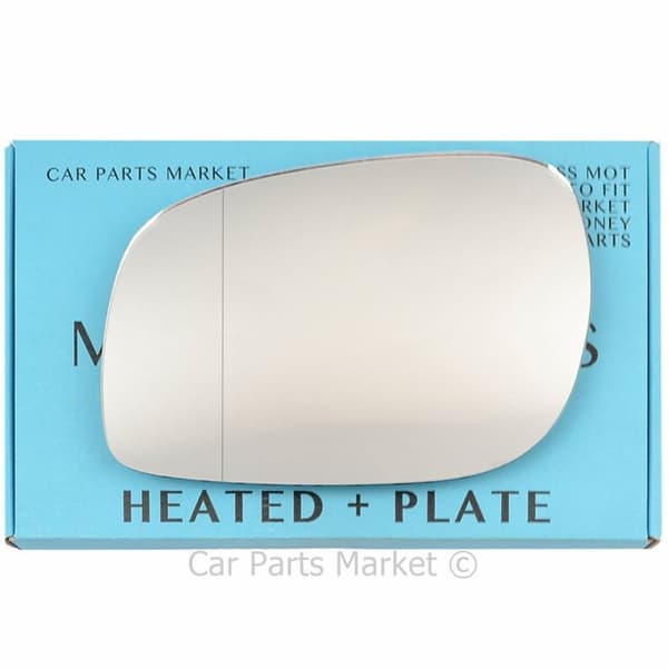 Left Side Wide Angle Mirror Glass For Land Rover Freelander 97-06 Heated +Plate