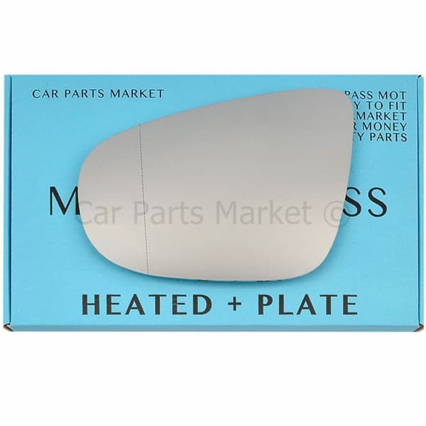 For Vw Touran 09-15 Left Side Aspheric Electric Wing Mirror Glass with Plate
