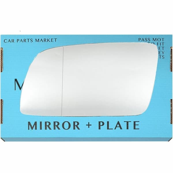 Wide Angle Left Passenger Side Mirror Glass For Chevrolet Astro 1995-2005 +Plate