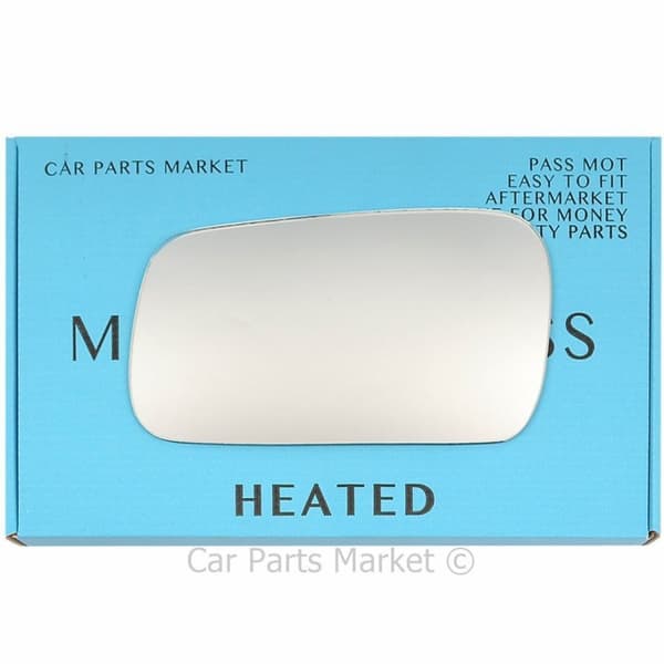 Left Passenger Side Flat Wing Door Mirror Glass For Honda Prelude 1992-96 Heated