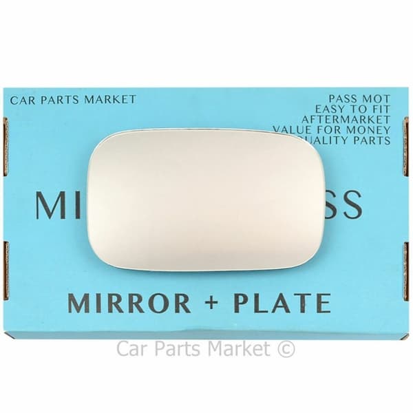 Left Passenger Side Wing Mirror Glass For MG MGF 1995-2000 +Plate