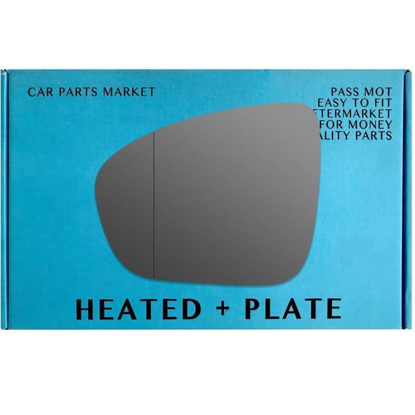 Left Side Wide Angle Mirror Glass Renault Megane E-Tech 2022-23 Heated Plate