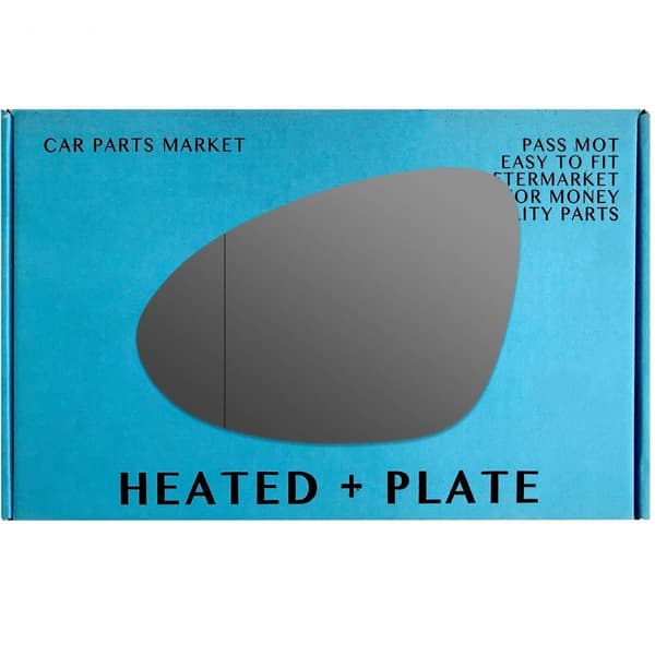 For Porsche Cayenne 19-23 Left Side Aspheric Electric Wing Mirror Glass w/ Plate