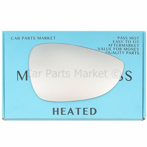 Right Driver Side Flat Wing Door Mirror Glass For Ford Fiesta 2008-2017 Heated