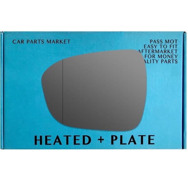 Left Side wide Angle Heated Plate Wing Mirror Glass For Nissan Qashqai 2021-23