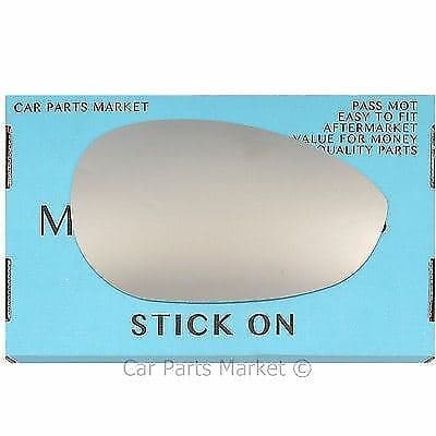 For Fiat 500 2007-23 Right Driver Side Flat Wing Mirror Glass