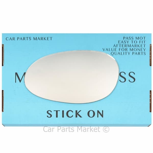 Left Passenger Side Flat Wing Mirror Glass For Smart City-Coupe Fortwo 1998-2007
