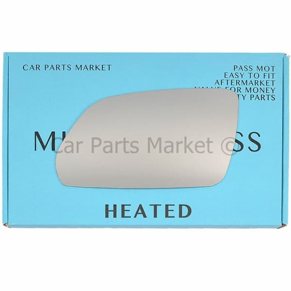 Left Side Flat Wing Door Mirror Glass For Vw Polo 05-08 Heated